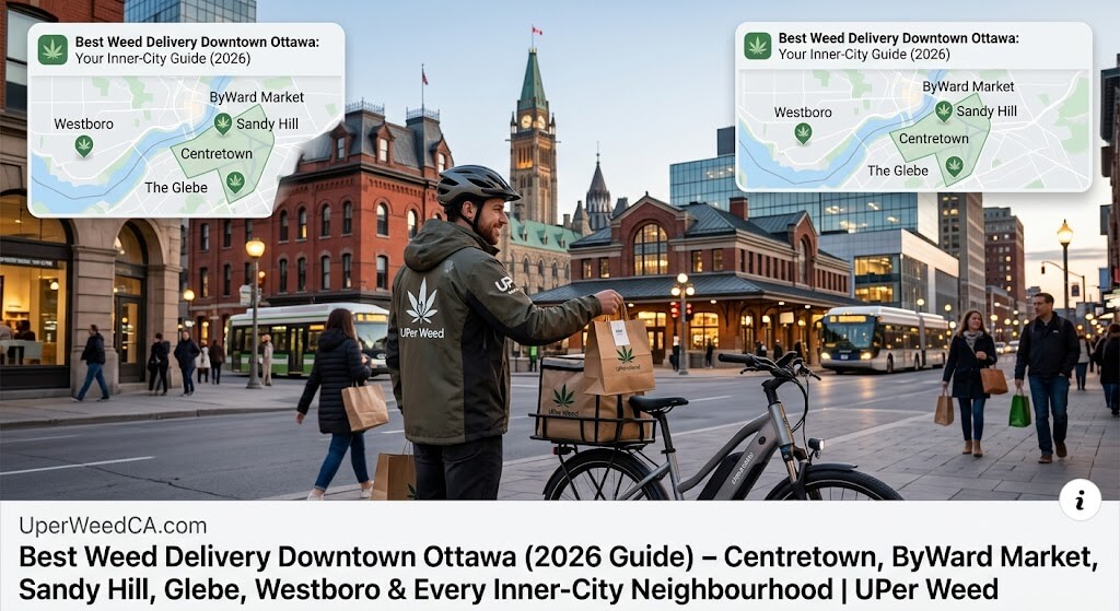 Best Weed Delivery Downtown Ottawa – Centretown, ByWard Market, Sandy Hill, Glebe, Westboro & Every Inner-City Neighbourhood | UPer Weed