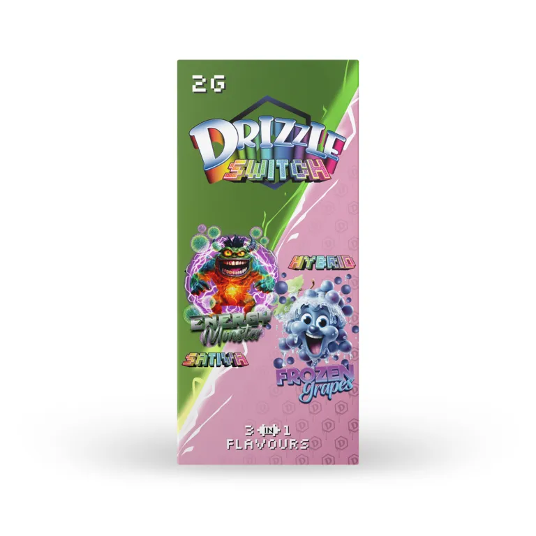 Drizzle 2g Switch Vape 3-in-1 (Energy Monster & Frozen Grapes)