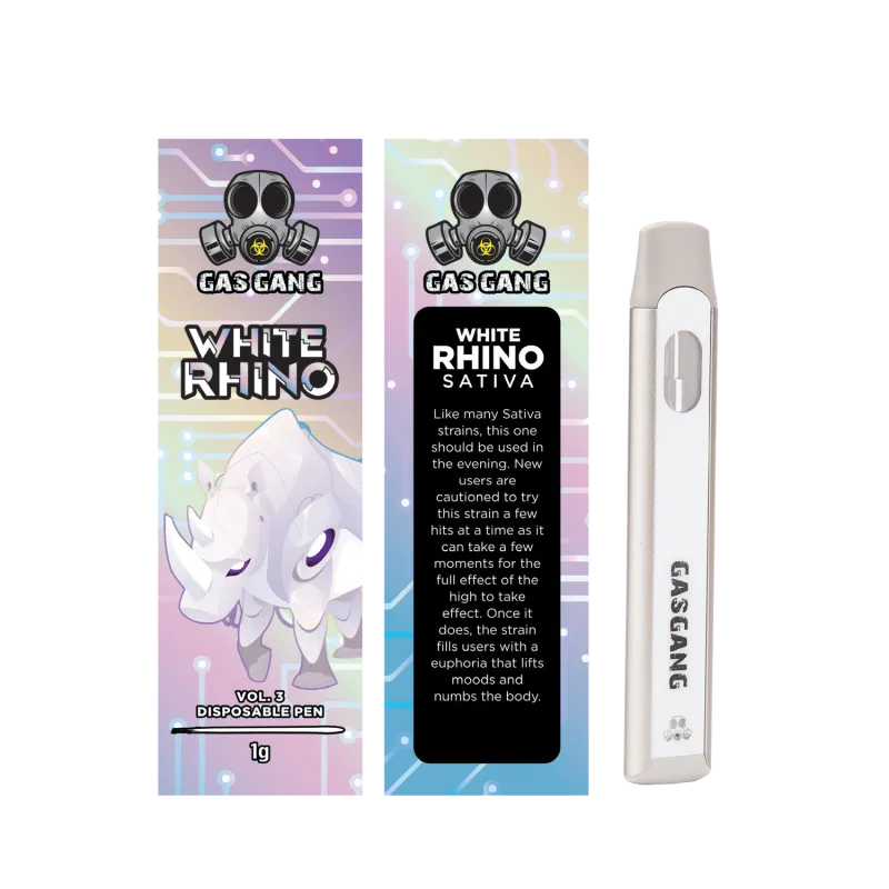 White Rhino Gas Gang 1g Flavour THC Vape