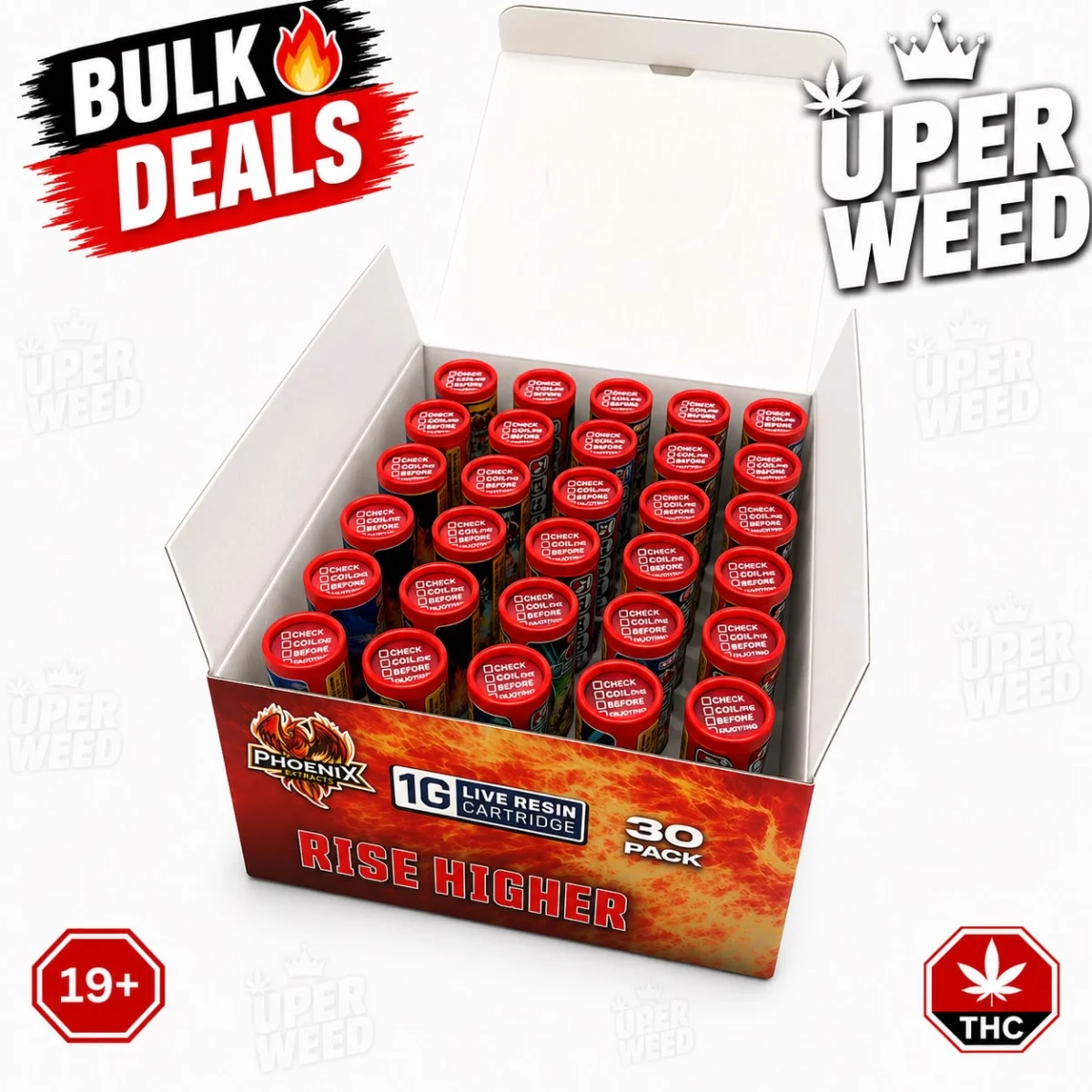 Phoenix Extracts - 1g Live Resin Cartridges Bulk Master Box (30 Pack) photo 2